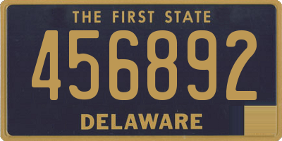 DE license plate 456892
