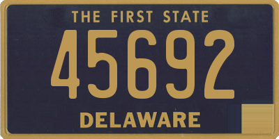 DE license plate 45692