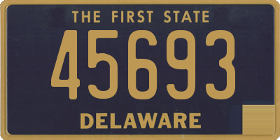 DE license plate 45693