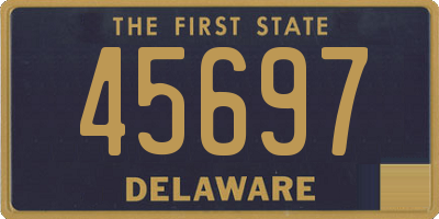 DE license plate 45697