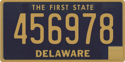 DE license plate 456978