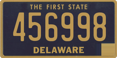 DE license plate 456998