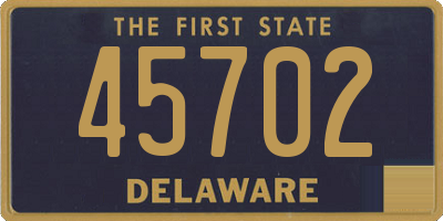 DE license plate 45702