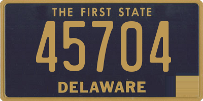 DE license plate 45704