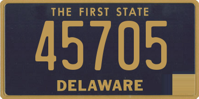 DE license plate 45705