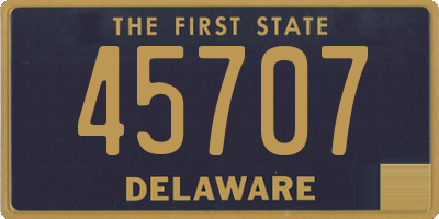 DE license plate 45707