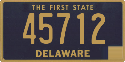 DE license plate 45712