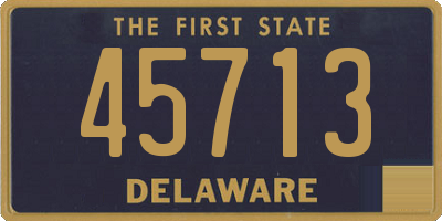 DE license plate 45713