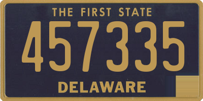 DE license plate 457335