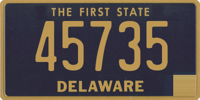 DE license plate 45735