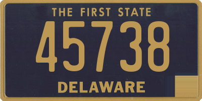 DE license plate 45738