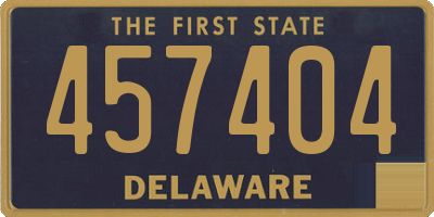 DE license plate 457404