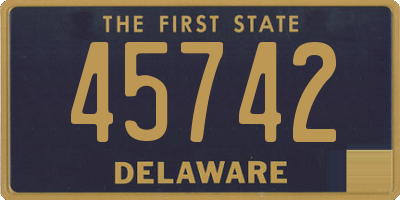 DE license plate 45742