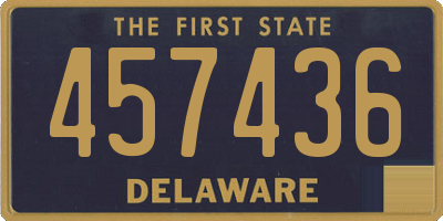 DE license plate 457436