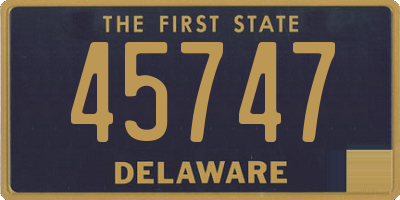 DE license plate 45747