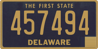 DE license plate 457494
