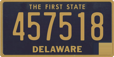 DE license plate 457518