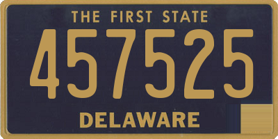 DE license plate 457525