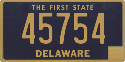 DE license plate 45754