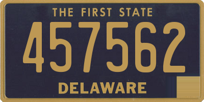 DE license plate 457562