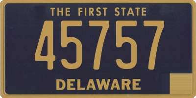 DE license plate 45757