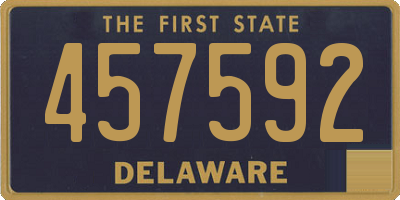 DE license plate 457592