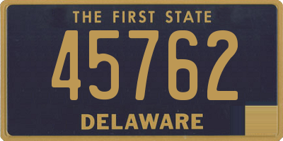 DE license plate 45762