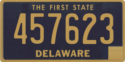 DE license plate 457623