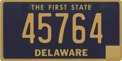 DE license plate 45764