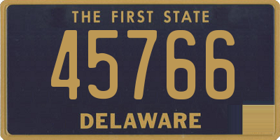 DE license plate 45766