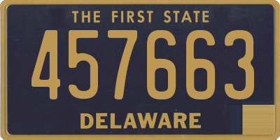DE license plate 457663