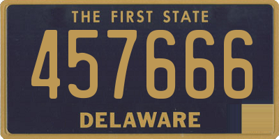 DE license plate 457666