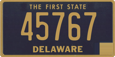 DE license plate 45767