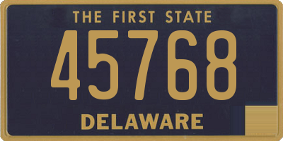 DE license plate 45768