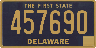 DE license plate 457690