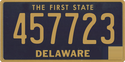 DE license plate 457723