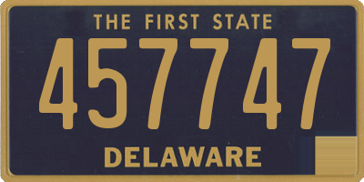 DE license plate 457747
