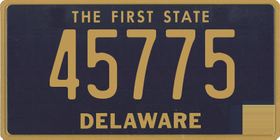 DE license plate 45775