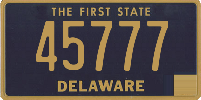 DE license plate 45777