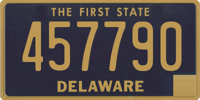 DE license plate 457790