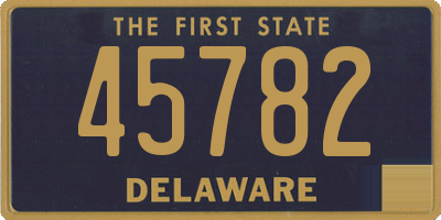 DE license plate 45782