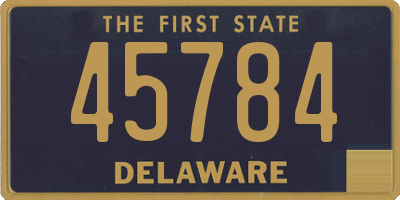 DE license plate 45784