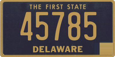 DE license plate 45785