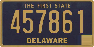 DE license plate 457861
