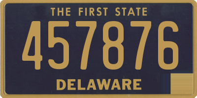 DE license plate 457876