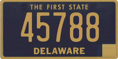 DE license plate 45788