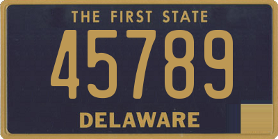 DE license plate 45789