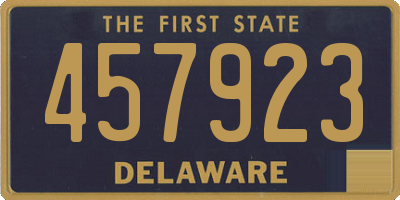 DE license plate 457923
