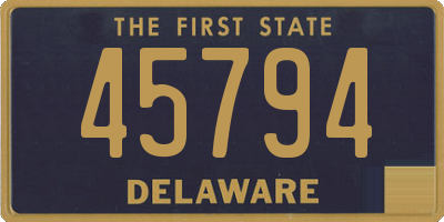 DE license plate 45794