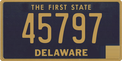 DE license plate 45797